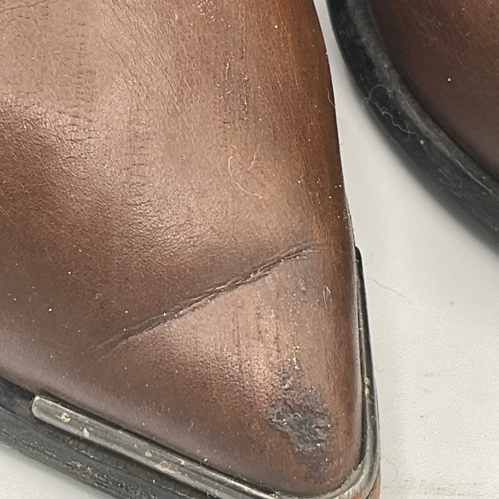 “ACNE STUDIO” “JENSON” Brown Leather Ankle Boots - Picture 6 of 16